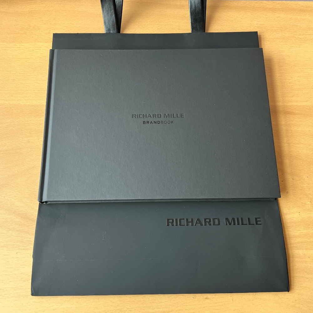 RICHARD MILLE BRAND BOOK 3 WITH LARGE MATCHING SHOPPING BAG BRAND NEW NEVER USED